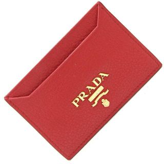 プラダ(PRADA)の プラダ カードケース 1MC208 レッド レザー 中古(名刺入れ/定期入れ)