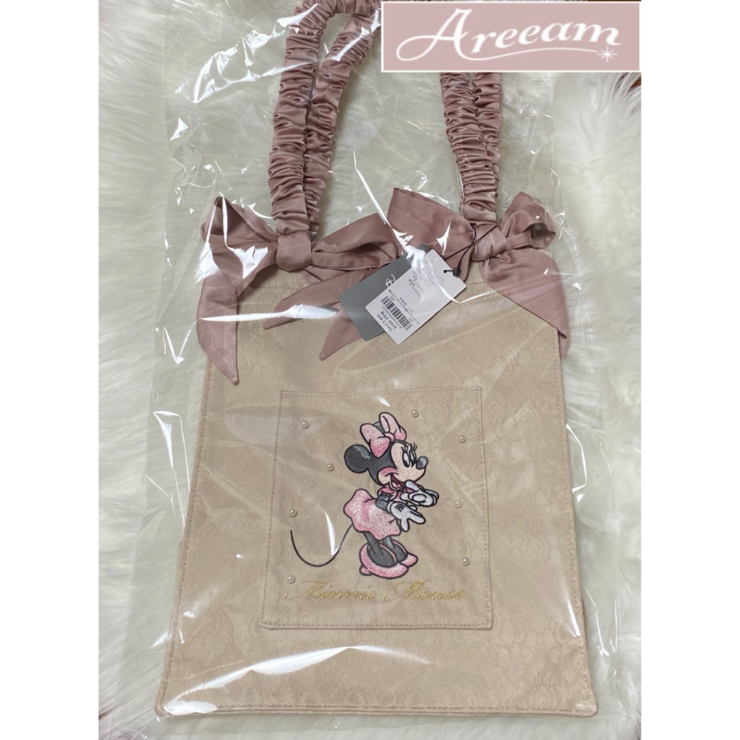 Disney(ディズニー)の新品♡完売品♡未開封♡ アリーム ♡ディズニー ミニー  リボントートバッグ レディースのバッグ(トートバッグ)の商品写真