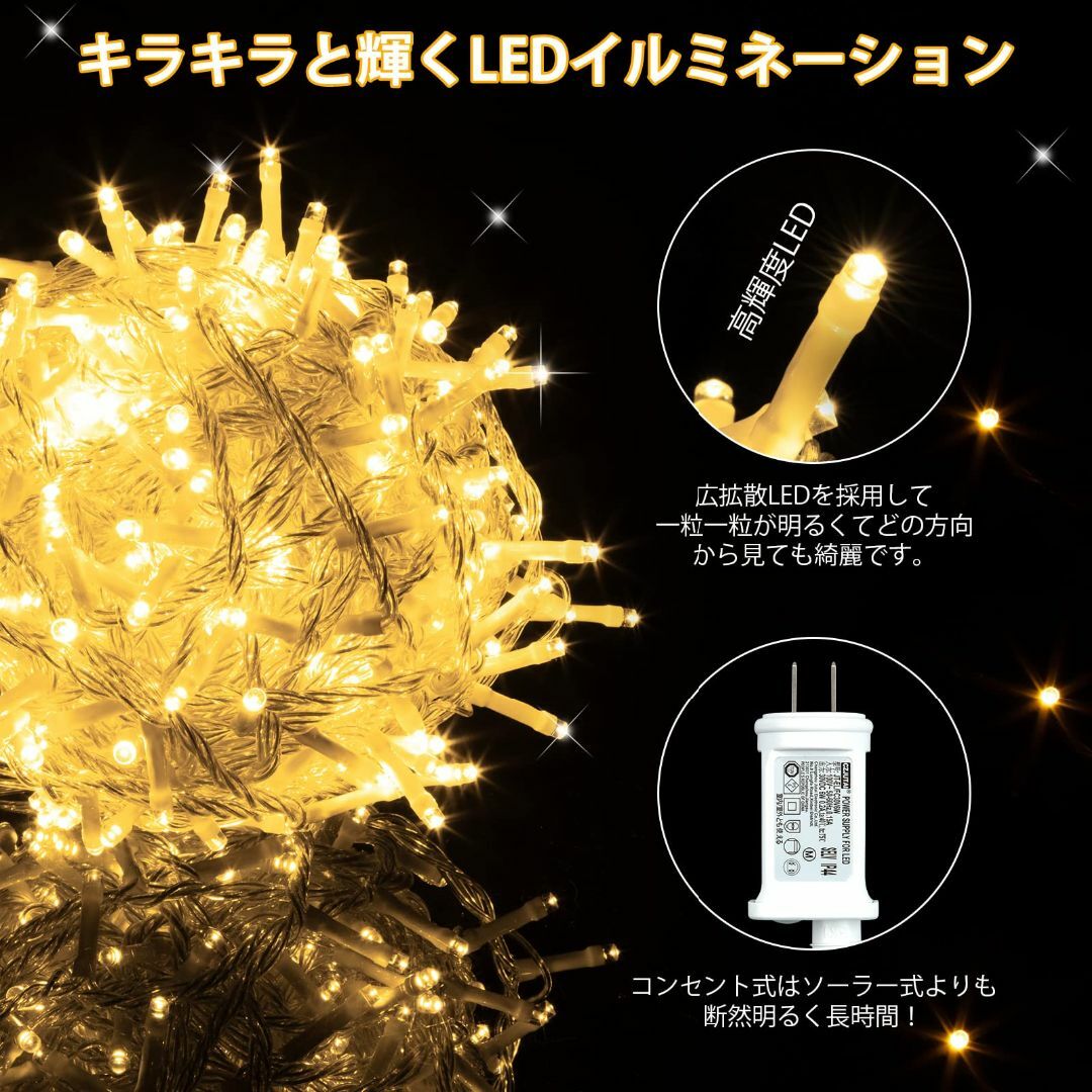 【色: 30m_シャンパンゴールド】Litakeリテーク LED イルミネーショ スポーツ/アウトドアのアウトドア(ライト/ランタン)の商品写真