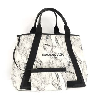 バレンシアガ(Balenciaga)のBALENCIAGA トートバッグ ネイビー カバス M ロゴ ポーチ付き(トートバッグ)