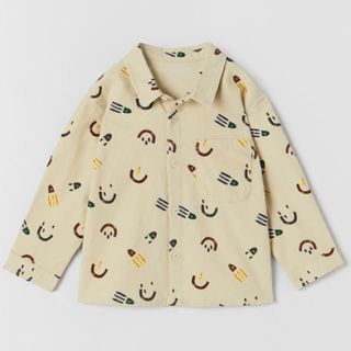 ザラキッズ(ZARA KIDS)のZARA ベビー　9-12 80 コーデュロイシャツ(シャツ/カットソー)