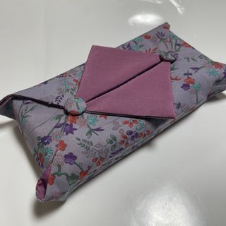 バンドメイド　ティッシュボックス　ケース　カバー　古布　着物　レトロ　和風(ティッシュボックス)