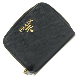 プラダ(PRADA)の プラダ コインケース 1MM268 ブラック レザー 黒(財布)