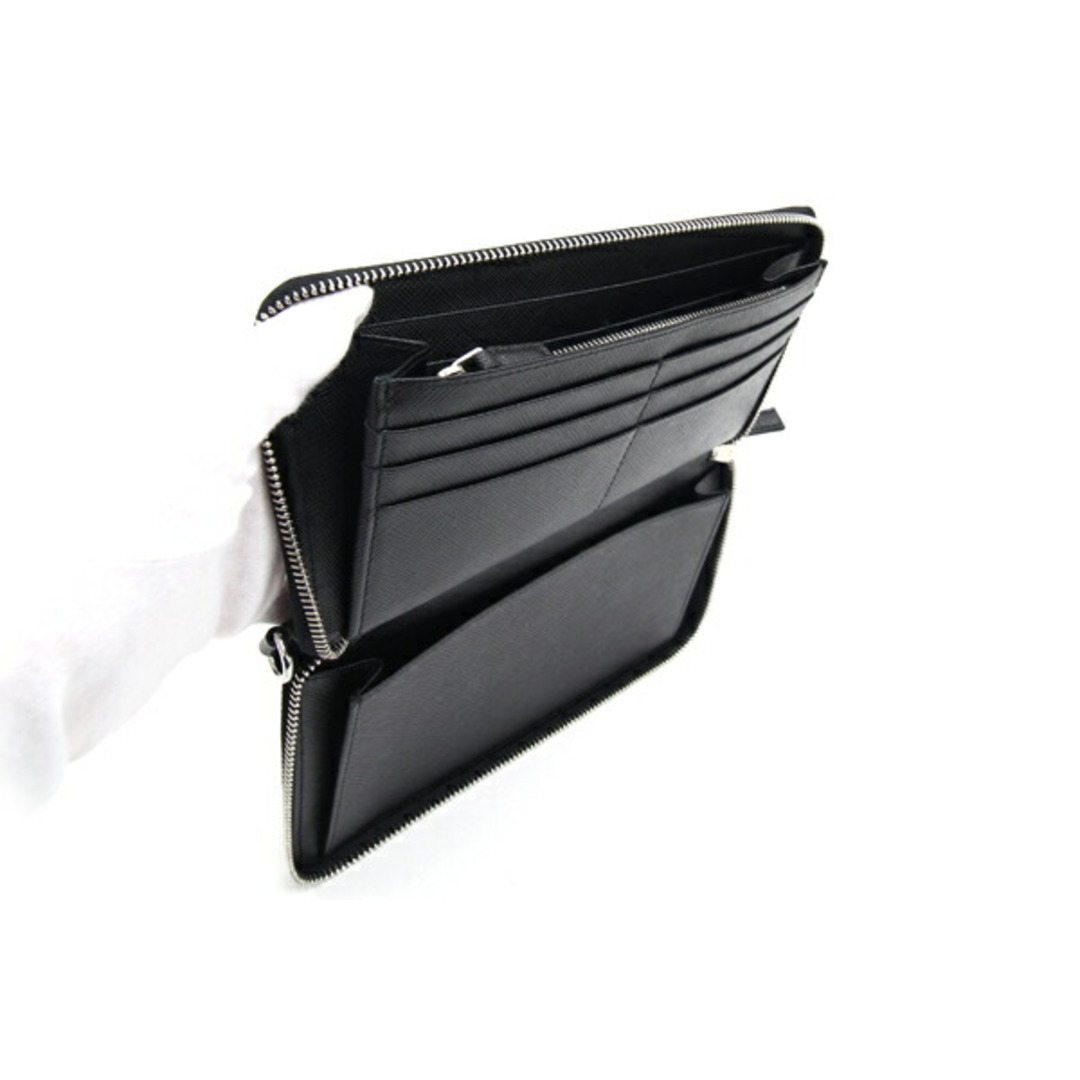 PRADA(プラダ)の プラダ ラウンドファスナー長財布 2ML051 ブラック レディースのファッション小物(財布)の商品写真