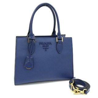 プラダ(PRADA)の プラダ 2WAYハンドバッグ 1BA277 ブルー 中古(ハンドバッグ)