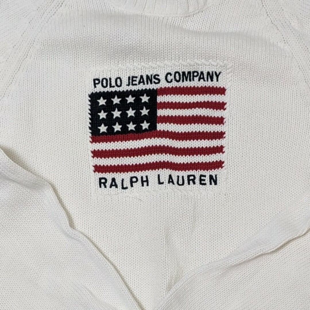 POLO RALPH LAUREN(ポロラルフローレン)のPOLO 白ニット used レディースのトップス(ニット/セーター)の商品写真