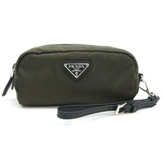 プラダ(PRADA)の プラダ ポーチ 1NE175 カーキ ナイロン 中古(ポーチ)