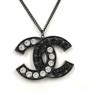 CHANEL - CHANEL ネックレス ココマーク メッキ ラインストーン ブラック B15V