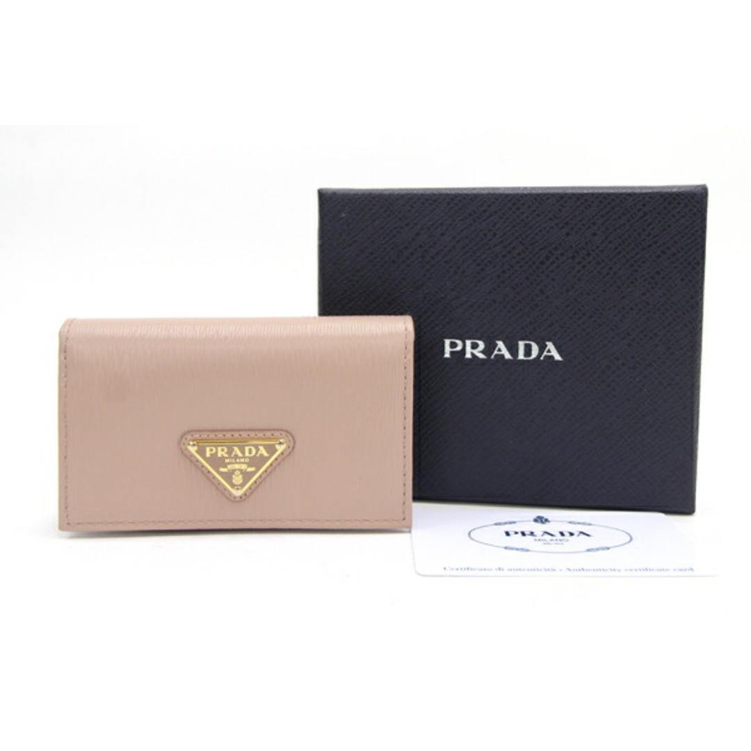 PRADA(プラダ)の プラダ 名刺入れ 1MC122 ピンクベージュ レザー レディースのファッション小物(名刺入れ/定期入れ)の商品写真