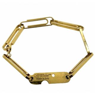 OFF-WHITE オフホワイト ブレスレット ペーパークリップ アクセサリー    ゴールド メンズ 約13.3g【中古品】