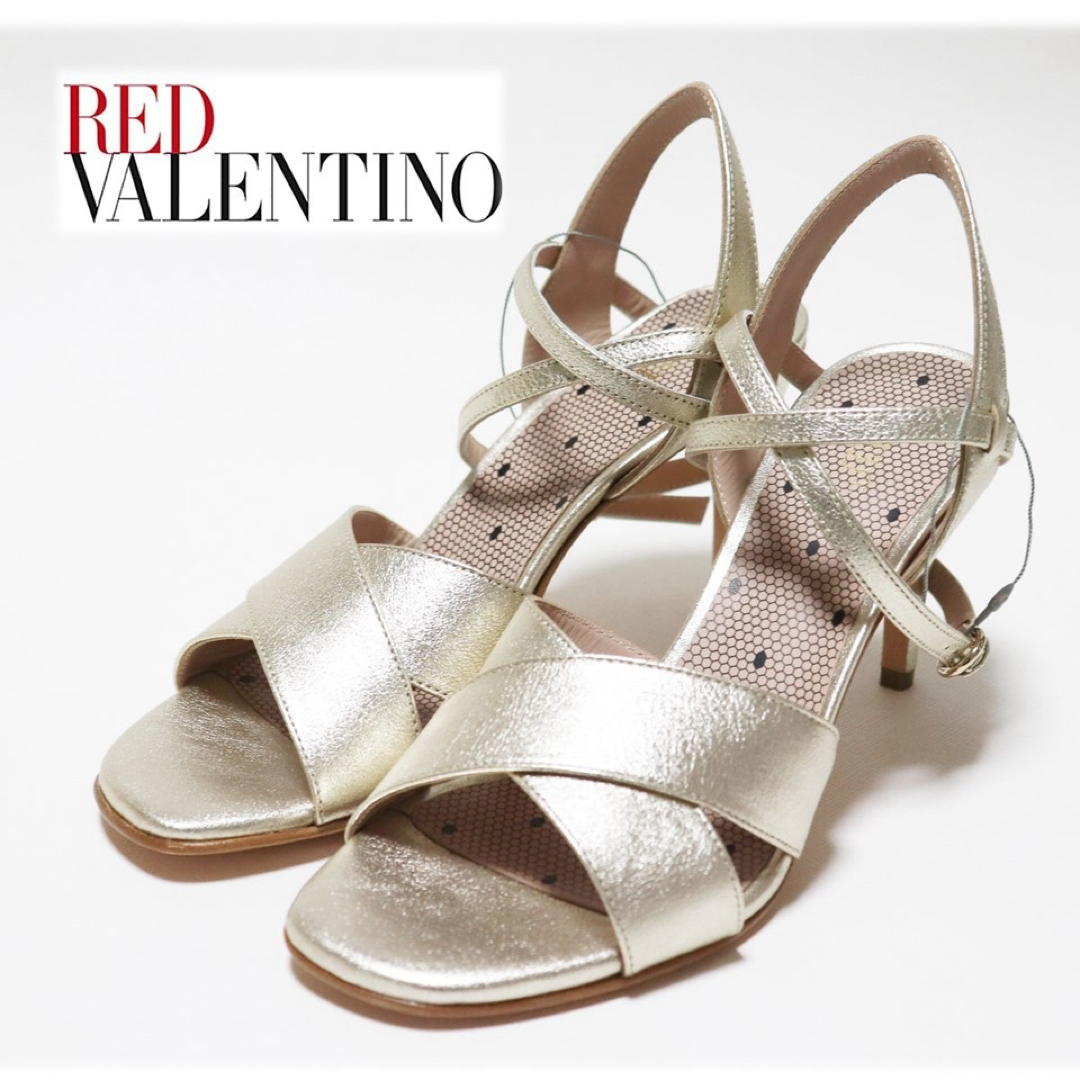 RED VALENTINO(レッドヴァレンティノ)の《レッドヴァレンティノ》箱付新品 ハイヒール レザーサンダル 36(23cm) レディースの靴/シューズ(サンダル)の商品写真