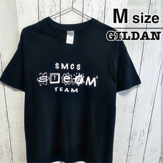 ギルタン(GILDAN)のUSA古着　GILDAN　Tシャツ　M　ブラック　黒　プリント　ロゴ　コットン(Tシャツ/カットソー(半袖/袖なし))