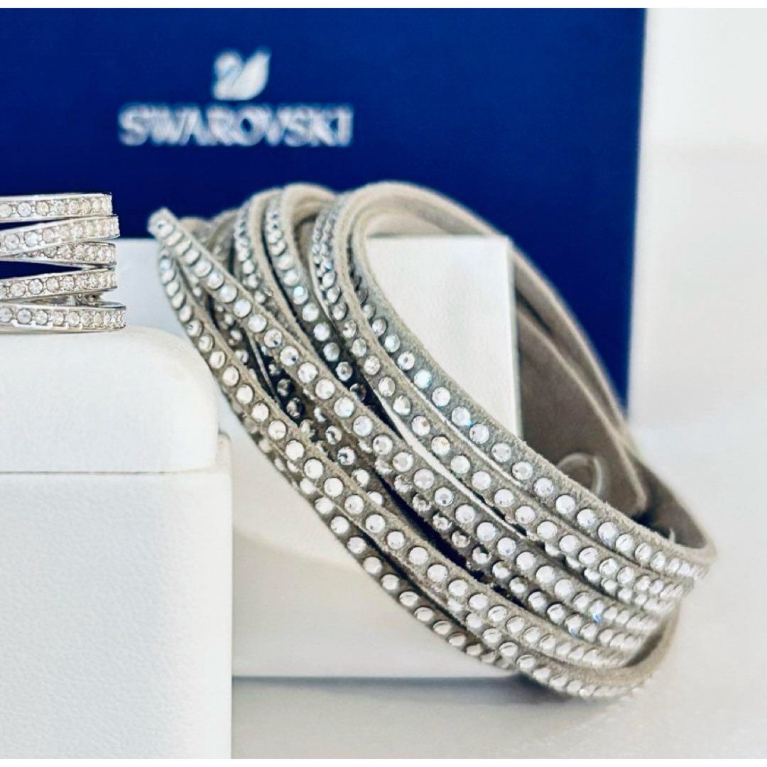 SWAROVSKI(スワロフスキー)の635【２点セット】リング58号＆ブレスレット／美品／広告品２点／スワロフスキー レディースのアクセサリー(リング(指輪))の商品写真