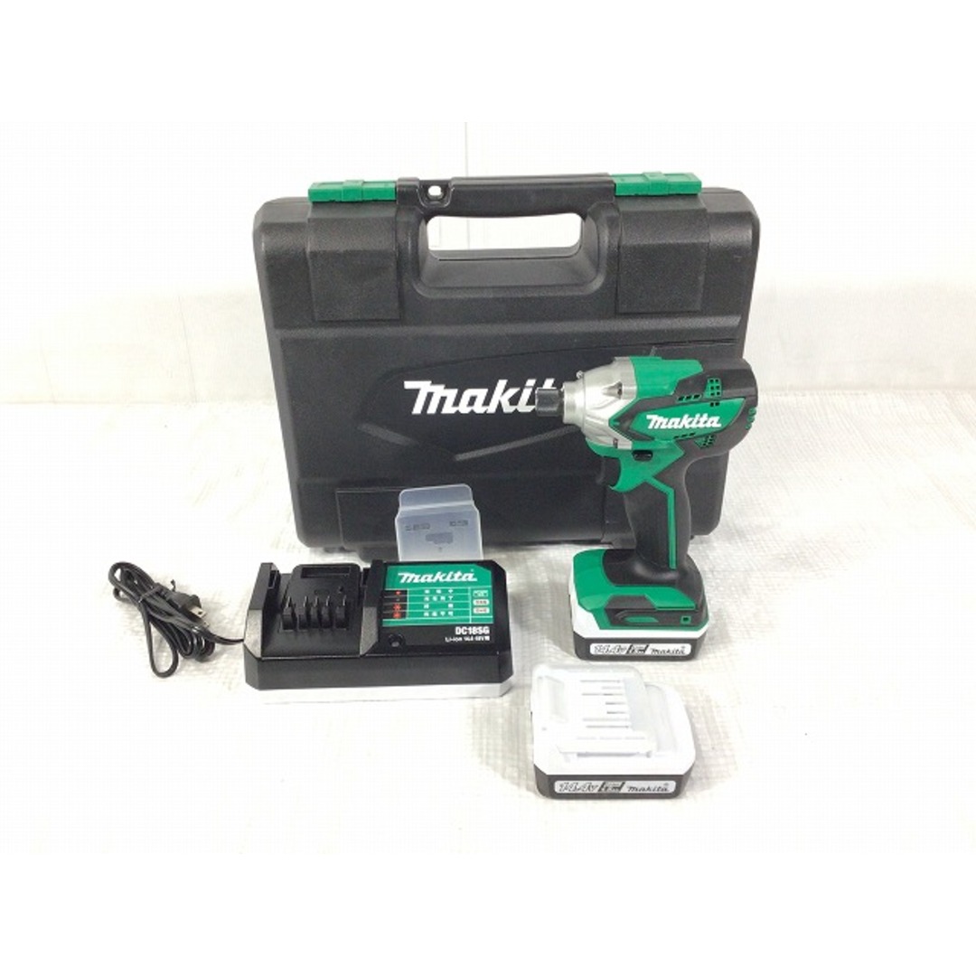 Makita(マキタ)の☆中古美品☆ makita マキタ 14.4V 充電式インパクトドライバー MTD001DSX バッテリー2個(1.5Ah) 充電器+ケース 87748 自動車/バイクのバイク(工具)の商品写真