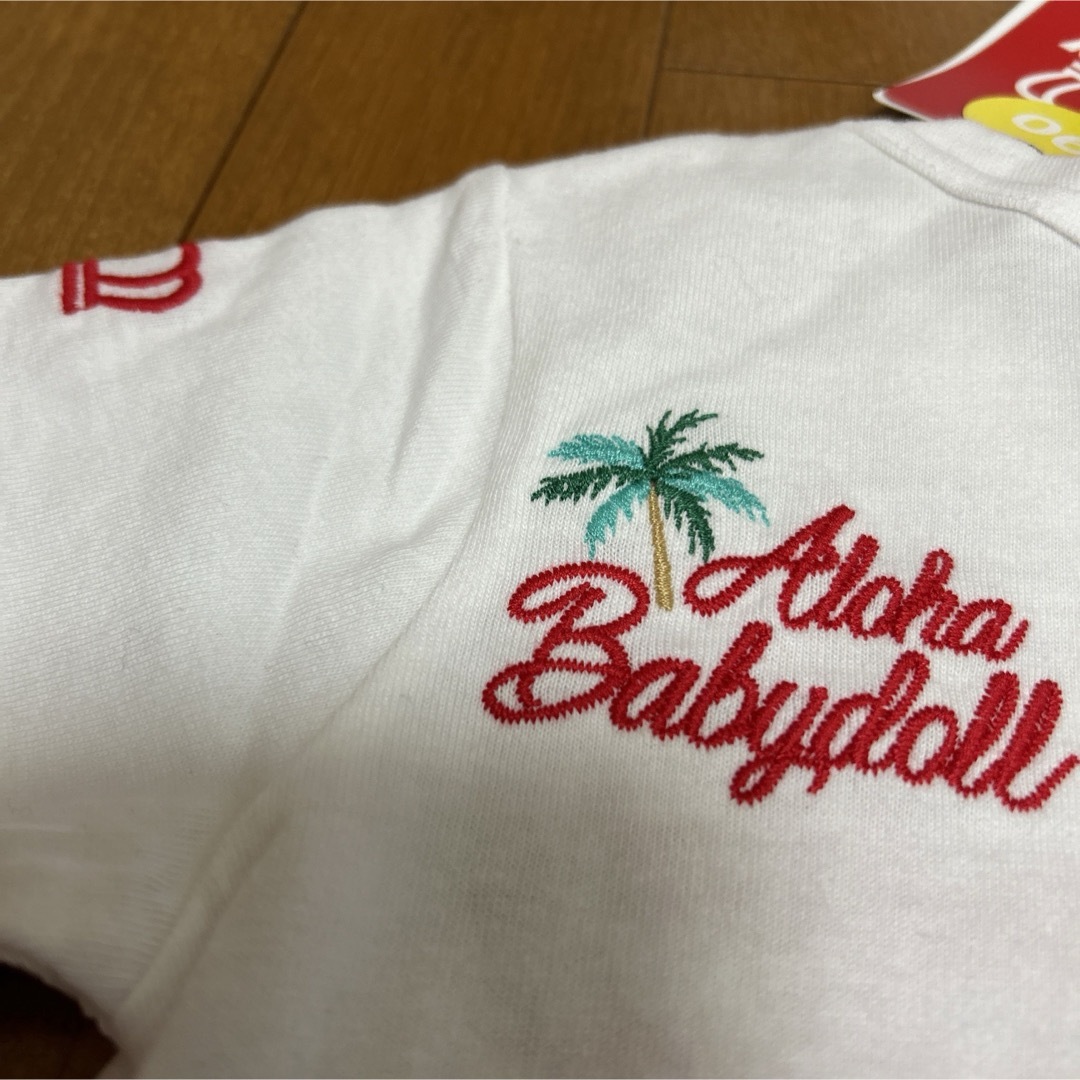 BABYDOLL(ベビードール)の新品未使用 90cm 半袖Tシャツ 男の子 女の子 ベビードール 白T キッズ/ベビー/マタニティのキッズ服男の子用(90cm~)(Tシャツ/カットソー)の商品写真