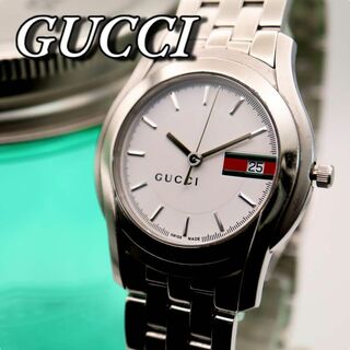 グッチ(Gucci)の良品！GUCCI Gクラス シェリーライン デイト 箱付き メンズ腕時計 645(腕時計(アナログ))