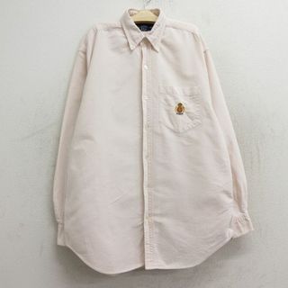 ラルフローレン(Ralph Lauren)の古着 ラルフローレン Ralph Lauren 長袖 ブランド シャツ キッズ ボーイズ 子供服 90年代 90s ワンポイントロゴ コットン ボタンダウン 薄ピンク他 ストライプ 23dec15(シャツ/カットソー)