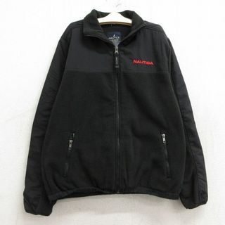 ノーティカ(NAUTICA)の古着 ノーティカ NAUTICA 長袖 ブランド フリース ジャケット キッズ ボーイズ 子供服 ワンポイントロゴ 黒 ブラック 23dec15(シャツ/カットソー)