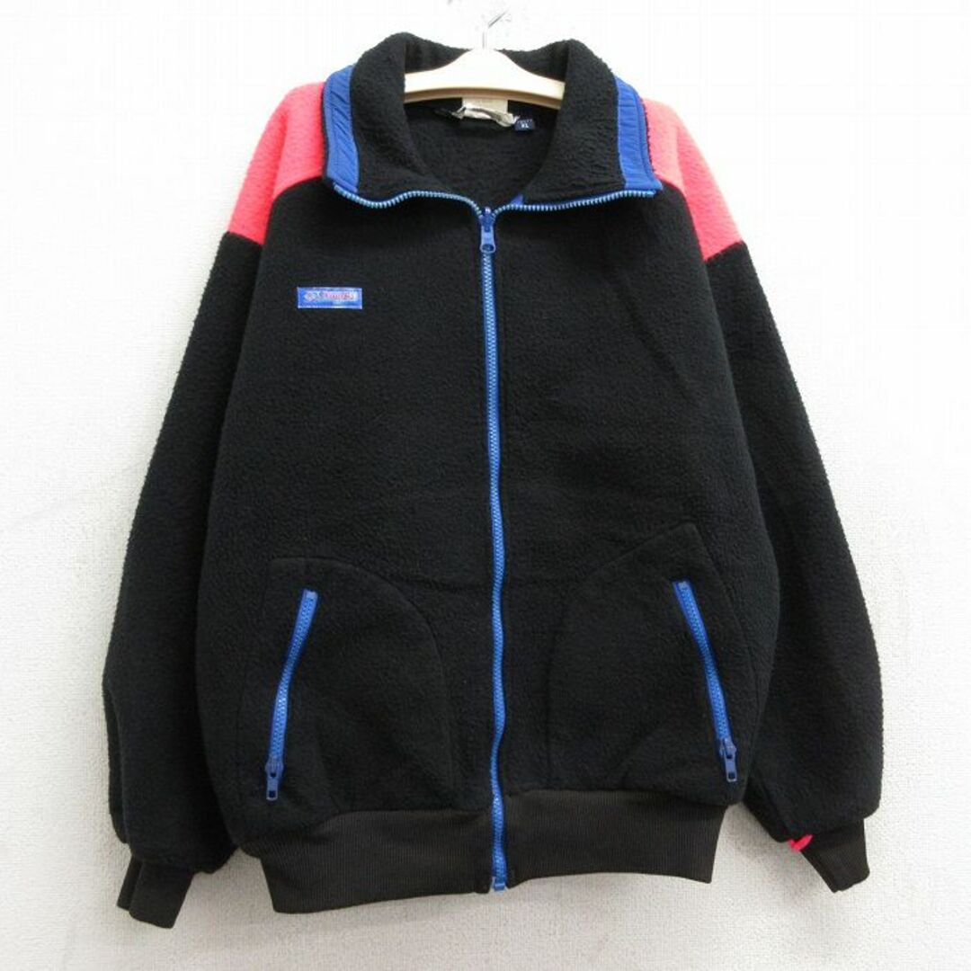 Columbia(コロンビア)の古着 コロンビア COLUMBIA 長袖 フリース ジャケット キッズ ボーイズ 子供服 90年代 90s USA製 黒他 ブラック 23dec15 キッズ/ベビー/マタニティのベビー服(~85cm)(シャツ/カットソー)の商品写真