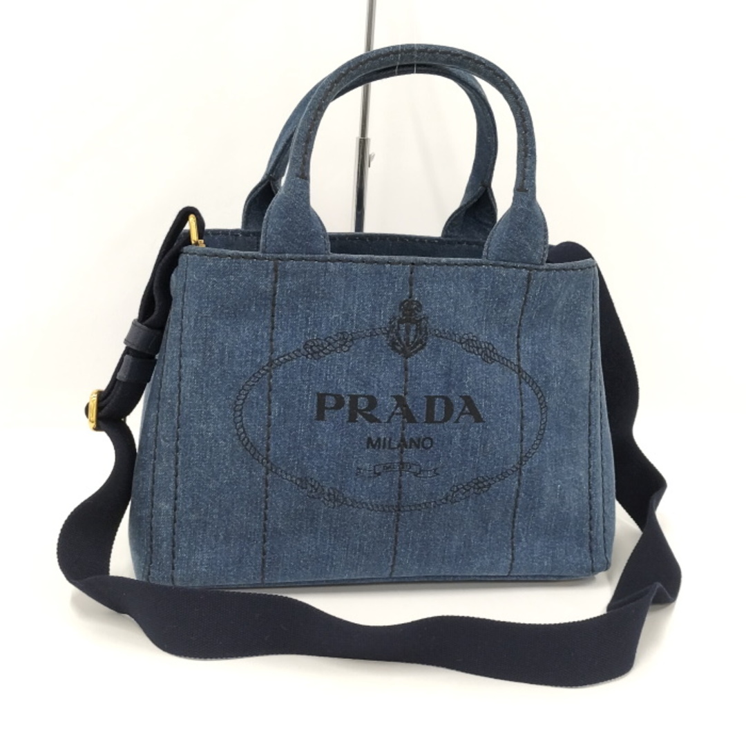 PRADA(プラダ)のPRADA 2WAYトートバッグ カナパ デニム ブルー 1BG439 レディースのバッグ(その他)の商品写真