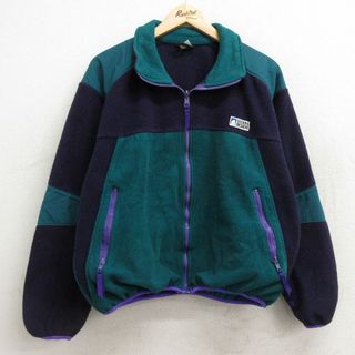 シェラデザイン(SIERRA DESIGNS)の古着 シェラデザインズ SIERRA DESIGNS 長袖 フリース ジャケット レディース 90年代 90s マルチカラー カナダ製 緑他 グリーン 23dec15 中古 アウター ジャンパー ブルゾン(ロングコート)