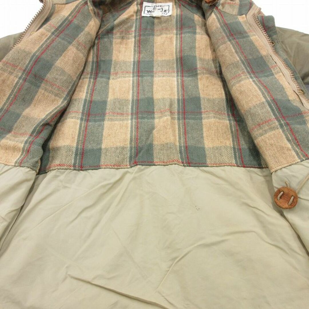 WOOLRICH(ウールリッチ)の古着 ウールリッチ WOOLRICH 長袖 ジャケット マウンテン パーカー レディース 80年代 80s ラグラン USA製 緑系 グリーン 内側ウール 23dec20 中古 アウター ジャンパー ブルゾン レディースのジャケット/アウター(ロングコート)の商品写真