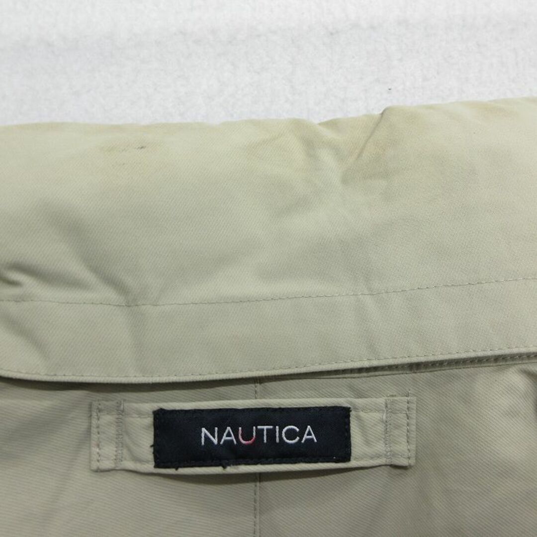 NAUTICA(ノーティカ)のXL★古着 ノーティカ NAUTICA 長袖 ブランド ナイロン ダウン ジャケット メンズ ビッグロゴ リバーシブル 大きいサイズ 赤他 レッド 【spe】 23dec13 中古 アウター メンズのジャケット/アウター(ダッフルコート)の商品写真