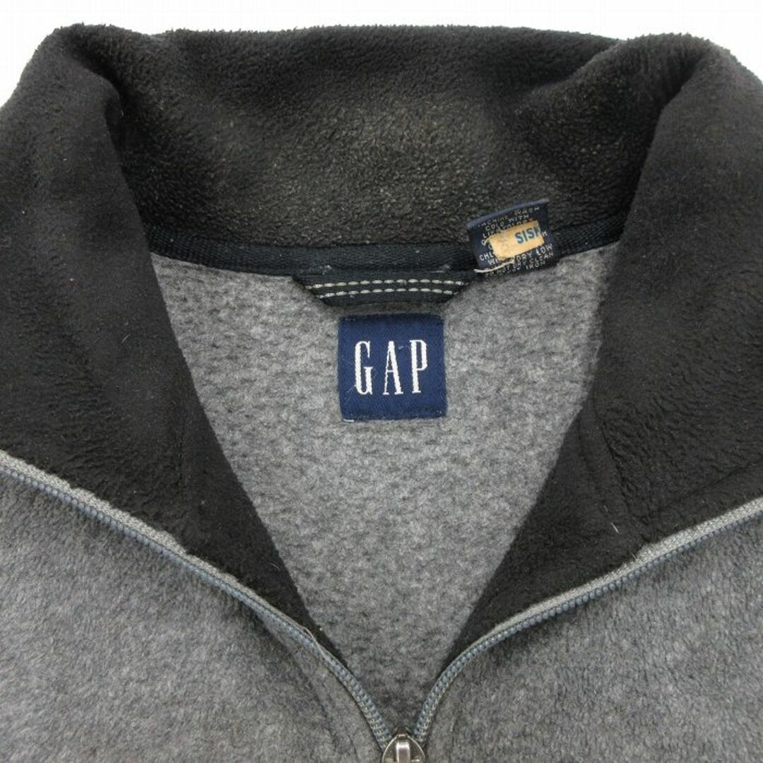 GAP(ギャップ)のM★古着 ギャップ GAP 長袖 ハーフジップ フリース ジャケット メンズ 00年代 00s グレー 霜降り 23dec15 中古 アウター メンズのジャケット/アウター(ダッフルコート)の商品写真