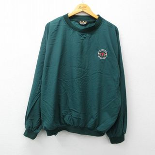 XL★古着 長袖 ナイロン ジャケット メンズ 90年代 90s テネント 大きいサイズ USA製 緑 グリーン 23dec11 中古 アウター ウインドブレーカー(ダッフルコート)