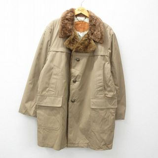 ウールリッチ(WOOLRICH)のXL★古着 ウールリッチ WOOLRICH 長袖 コート メンズ 大きいサイズ 濃ベージュ他 カーキ 内側ファー 23dec11 中古 アウター(ダッフルコート)