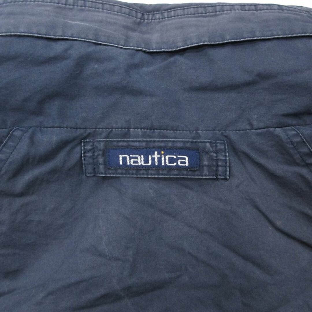 NAUTICA(ノーティカ)のXL★古着 ノーティカ NAUTICA 長袖 ブランド セーリング ジャケット メンズ 90年代 90s ワンポイントロゴ ヒジ当て ラグラン コットン 紺 ネイビー 23dec14 中古 アウター ジャンパー ブルゾン メンズのジャケット/アウター(ダッフルコート)の商品写真