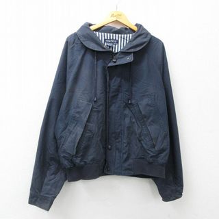 ノーティカ(NAUTICA)のXL★古着 ノーティカ NAUTICA 長袖 ブランド セーリング ジャケット メンズ 90年代 90s ワンポイントロゴ ヒジ当て ラグラン コットン 紺 ネイビー 23dec14 中古 アウター ジャンパー ブルゾン(ダッフルコート)