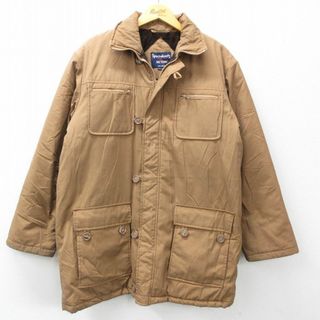 ビッグヤンク(BIG YANK)のL★古着 長袖 ビッグヤンク ジャケット メンズ 00年代 00s ロング丈 茶系 ブラウン 内側コーデュロイ 23dec19 中古 アウター ジャンパー ブルゾン(ダッフルコート)