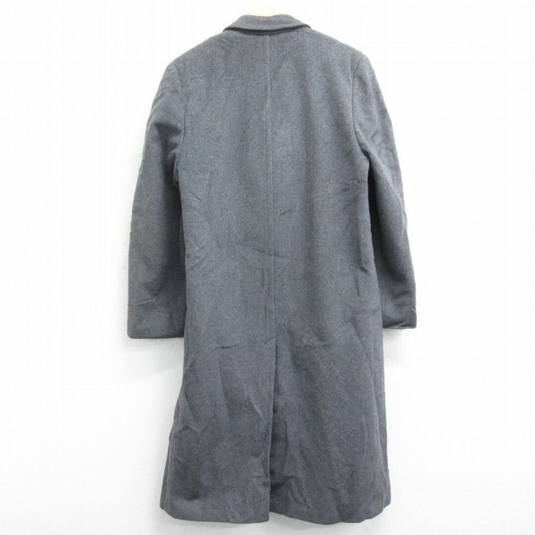 L★古着 長袖 ウール コート メンズ 90年代 90s ロング丈 カシミヤ カシミア グレー 霜降り 【spe】 23dec19 中古 アウター メンズのジャケット/アウター(ダッフルコート)の商品写真