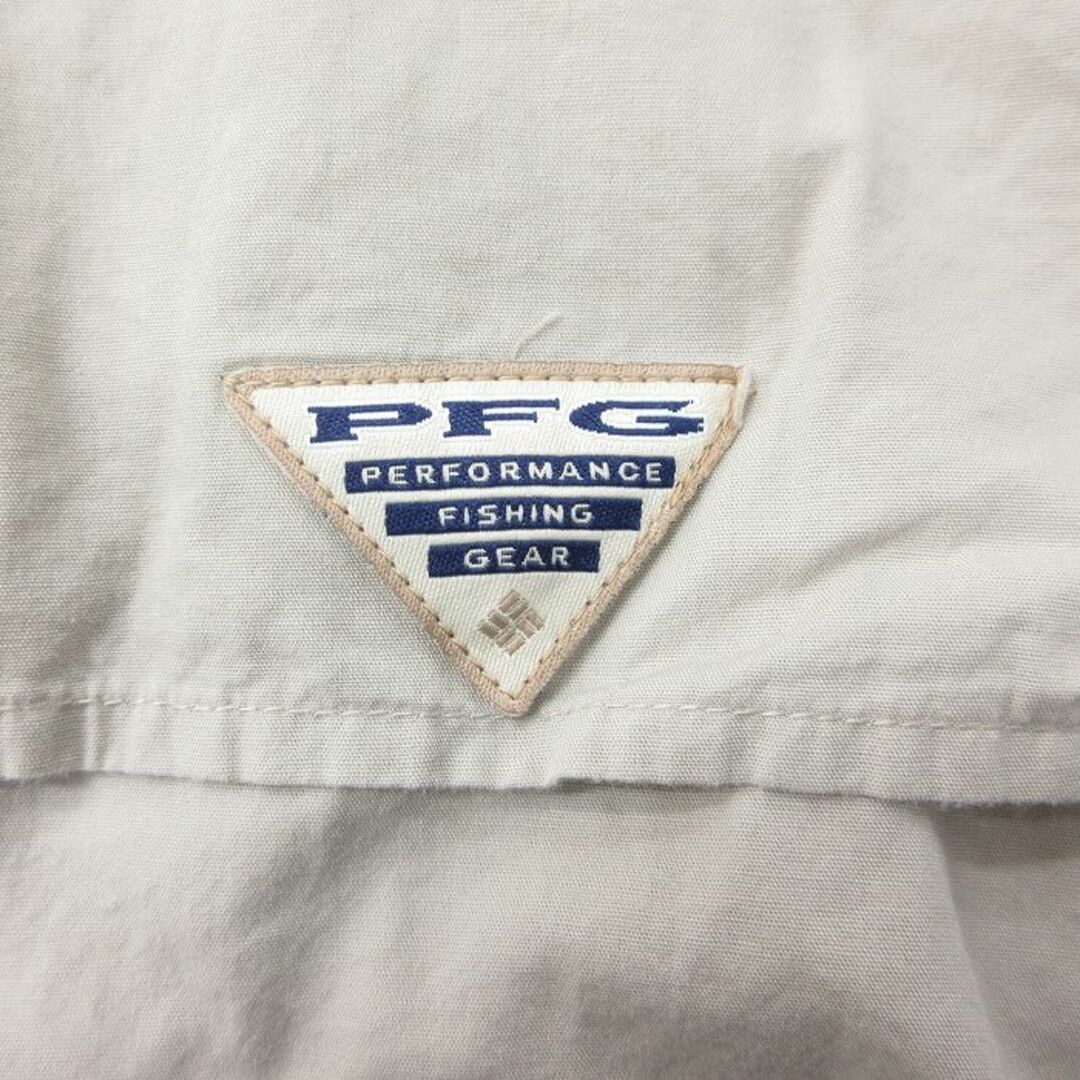 Columbia(コロンビア)のXL★古着 コロンビア COLUMBIA 長袖 フィッシング シャツ メンズ 00年代 00s PFG 大きいサイズ ロング丈 ベージュ カーキ 内側メッシュ 23dec13 中古 トップス メンズのトップス(シャツ)の商品写真