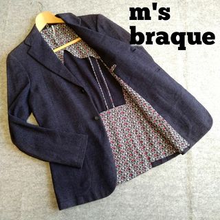 エムズブラック(m's braque)のm's braque　エムズブラック　テーラードジャケット　裏柄　紫(テーラードジャケット)