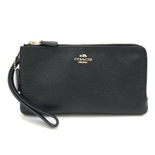 コーチ(COACH)の コーチ ポーチ 54052 ブラック レザー 中古 黒(財布)