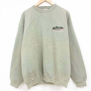 XL★古着 長袖 スウェット メンズ 00年代 00s ゴルフ クルーネック ベージュ カーキ 23dec12 中古 スエット トレーナー トップス(パーカー)