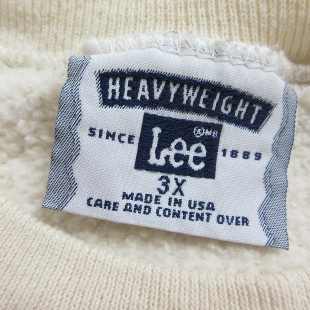 Lee(リー)のXL★古着 リー Lee 長袖 スウェット メンズ 90年代 90s オーシャンシティ カモ 大きいサイズ クルーネック USA製 薄ベージュ カーキ 23dec14 中古 スエット トレーナー トップス メンズのトップス(パーカー)の商品写真