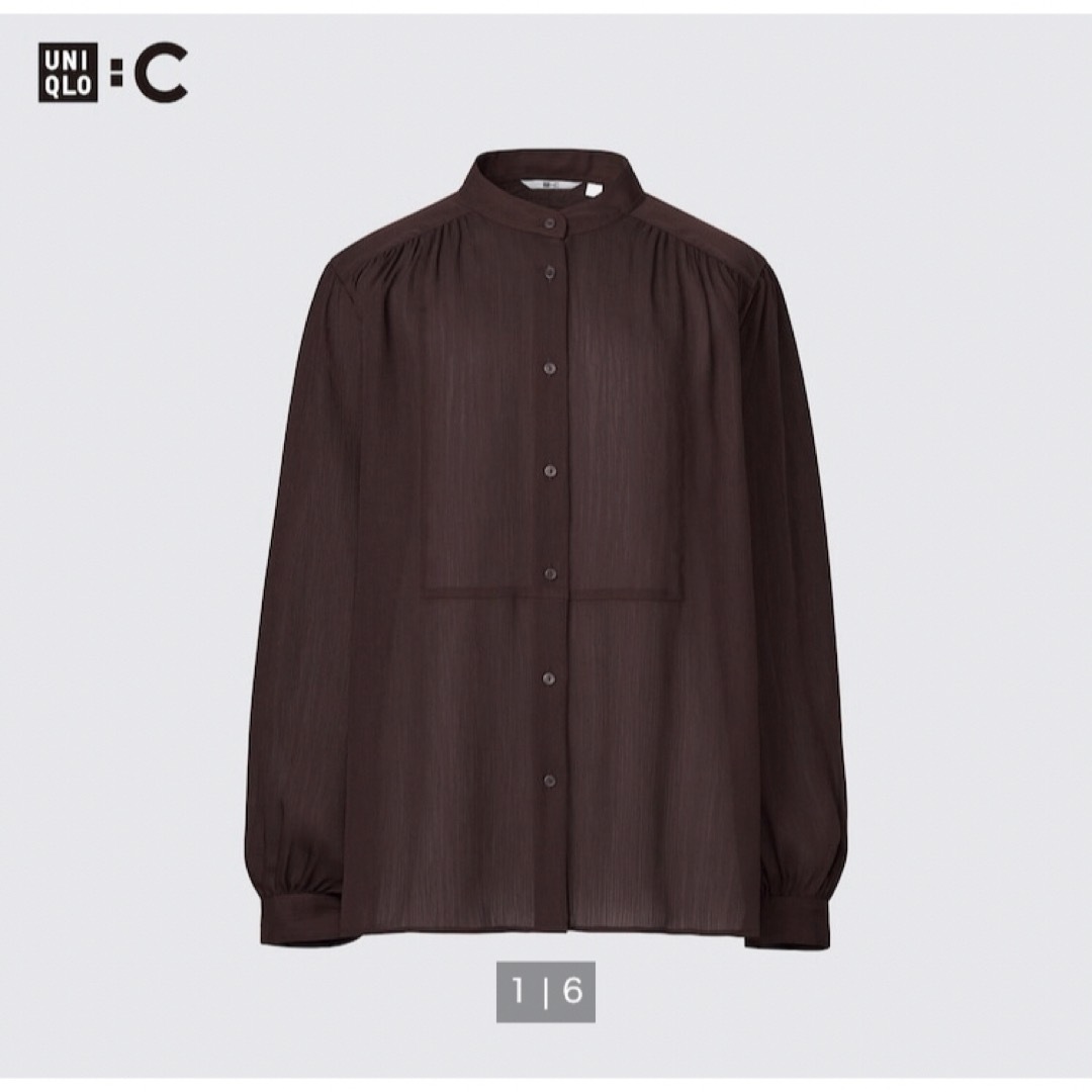 UNIQLO(ユニクロ)の【完売品】UNIQLO C ボリュームスリーブブラウス XS レディースのトップス(シャツ/ブラウス(長袖/七分))の商品写真