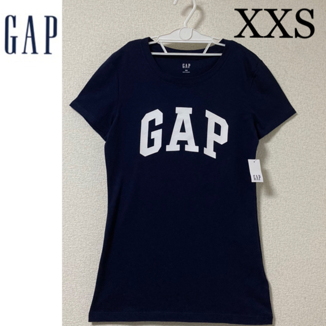 GAP(ギャップ)の新品タグ付き☆GAPロゴ半袖ＴシャツXXS紺ネイビーギャップホリスターアバクロ レディースのトップス(Tシャツ(半袖/袖なし))の商品写真