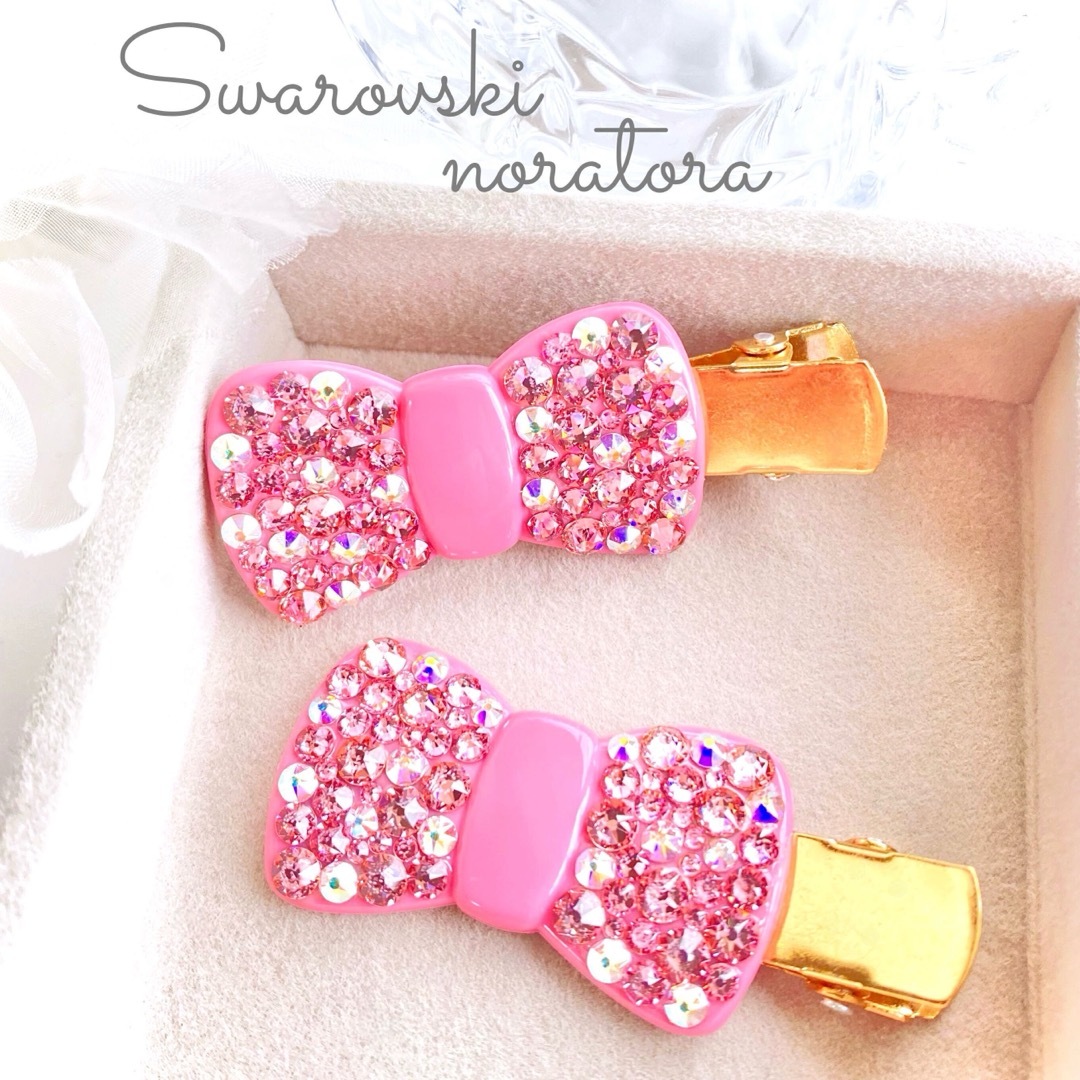 SWAROVSKI(スワロフスキー)のヘアクリップ　スワロフスキー　ヘアピン　ピン　ゆめかわ　🎀　ギフト　送料無料 レディースのヘアアクセサリー(ヘアピン)の商品写真