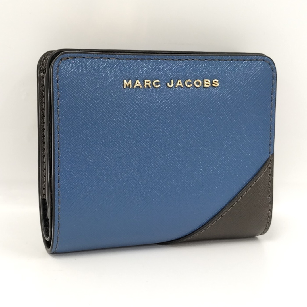 MARC JACOBS(マークジェイコブス)のMARC JACOBS コンパクトウォレット 二つ折り財布 レザー ブルー レディースのファッション小物(財布)の商品写真