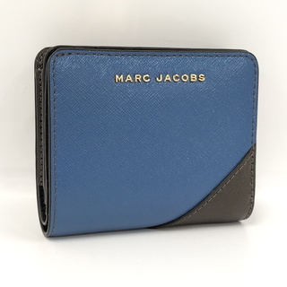 マークジェイコブス(MARC JACOBS)のMARC JACOBS コンパクトウォレット 二つ折り財布 レザー ブルー(財布)