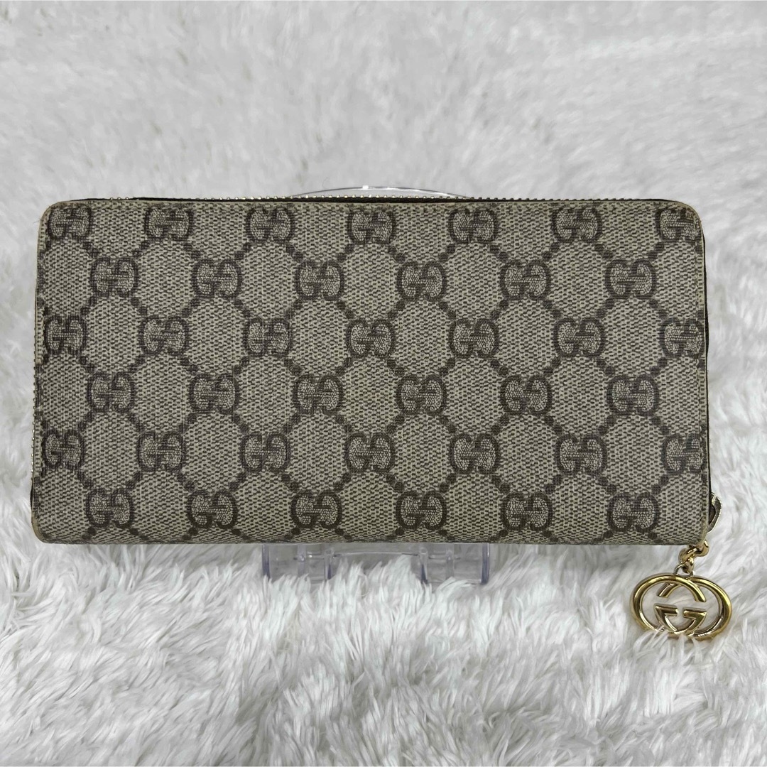 Gucci(グッチ)のGUCCI グッチ　GGスプリーム　ジップ　長財布　インターロッキングGチャーム レディースのファッション小物(財布)の商品写真