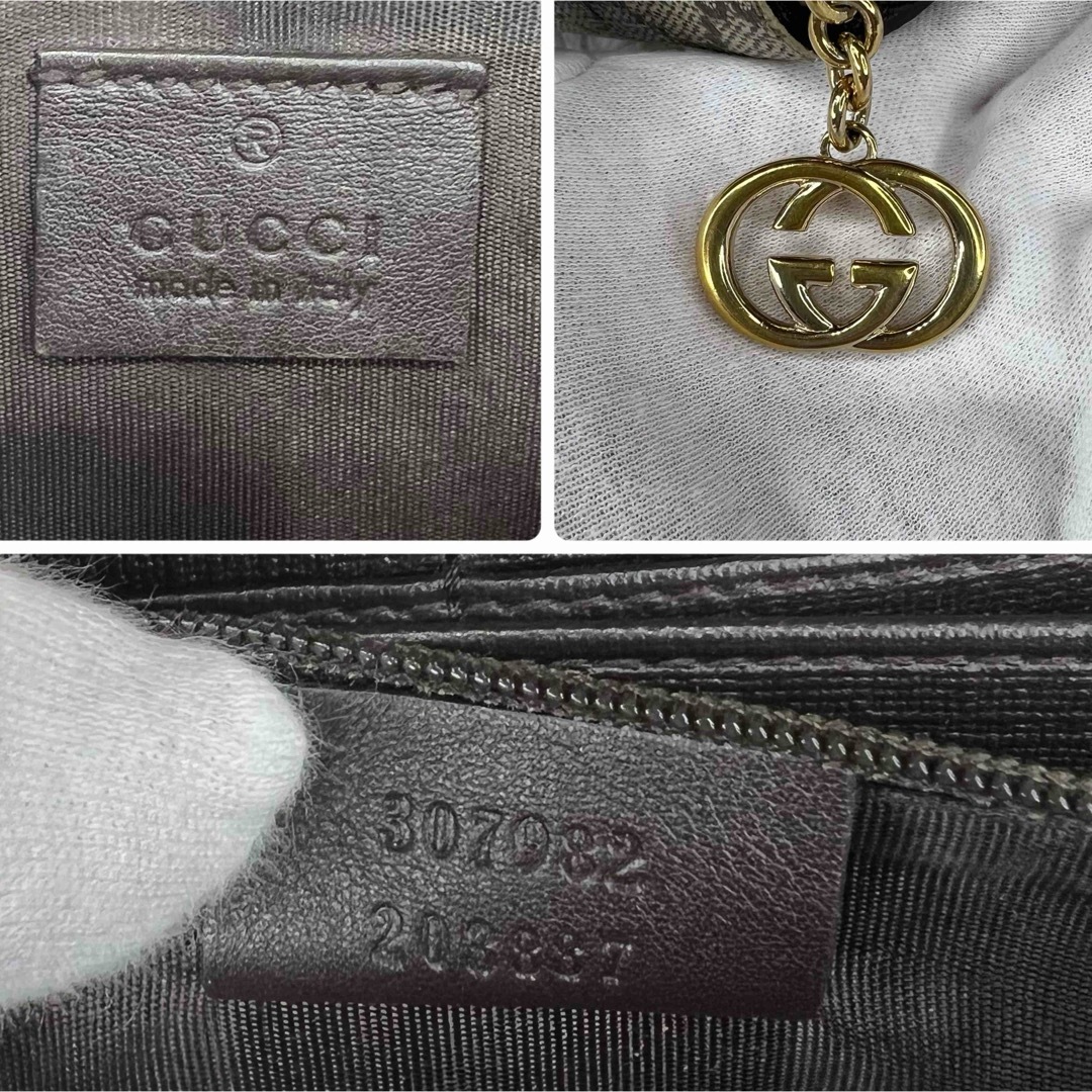 Gucci(グッチ)のGUCCI グッチ　GGスプリーム　ジップ　長財布　インターロッキングGチャーム レディースのファッション小物(財布)の商品写真