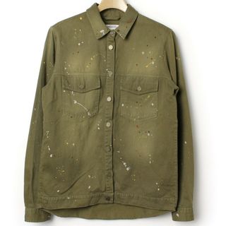 【新品同様】ZARA WOMAN/ザラ★ペイント　デニムシャツ　ジャケット(シャツ/ブラウス(長袖/七分))