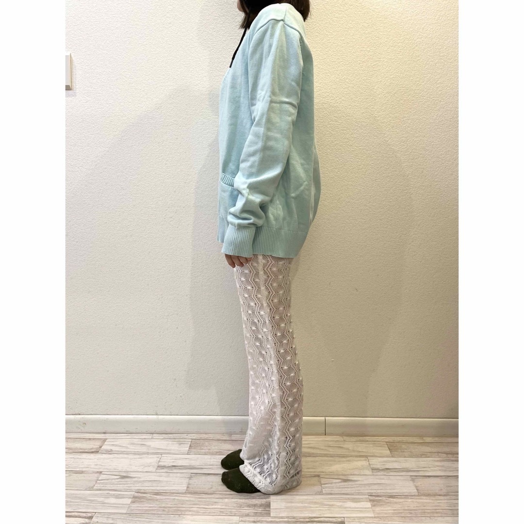 4/2迄☆vintage ice blue long cardigan レディースのトップス(カーディガン)の商品写真