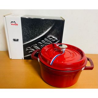 STAUB - 【新品未使用】ストウブ ココット ラウンド 20cm チェリー