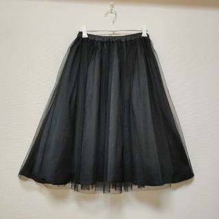 one*way - 美品 ワンウェイ one way チュールスカート ロングスカート 黒 M